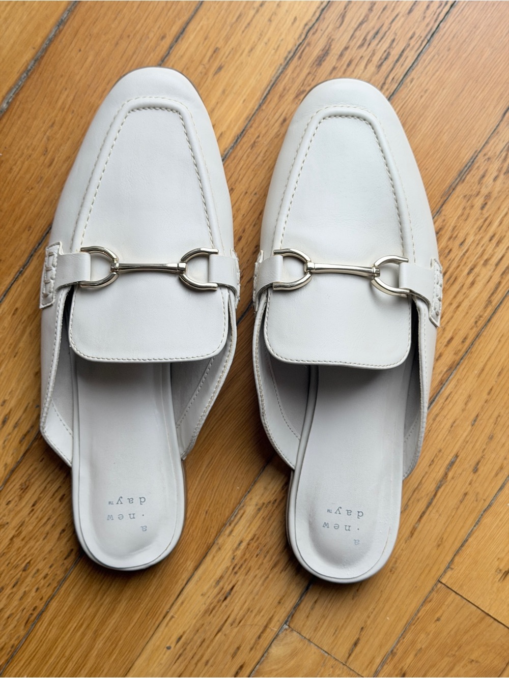 A New Day Women's White Mules